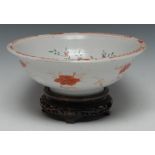 A Chinese porcelain flared circular bowl,