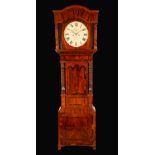 A 19th century Welsh crossbanded mahogany longcase clock,