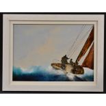 David Chambers (Marine Artist) Sailing Dingy signed, oil on board, 25.