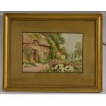 Burford Joyce A Cottage near Ingleby, Derbyshire, signed, watercolour, 15cm x 22.