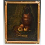Continental School (second-quarter, 19th century) Still Life, Apples and Copper Vessels,