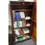 A mahogany floor standing bookcase, adjustable shelving,