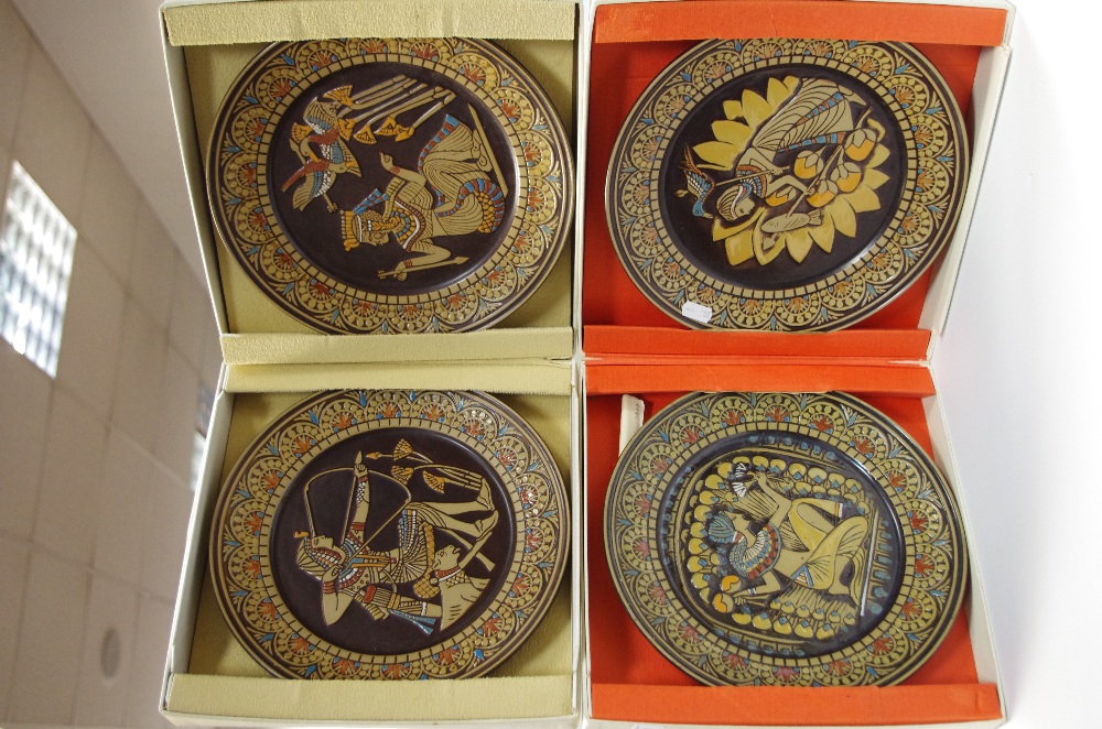 Denby ware Egyptian series collector's plates,