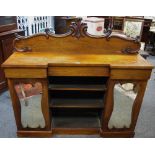 A Regency chiffonier bookcase, cresting gallery, inverted breakfront,