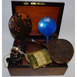 Bijouterie - a Victorian walnut jewellery box,