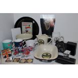 Guinness memorabilia - trays, alarm clock; London Olympics,