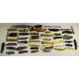 Pocket knives - a quantity of including EKA, Marbles, Cattleman's Cutlery, Opinel,