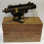 A black theodolite in the manner of Troughton and Simms.