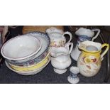 A Losal Ware Beaufort pattern wash jug & bowl; a S.Fielding & Co.