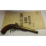 A replica early 19th century pistol; inscribed Joseph Kirner 1807;