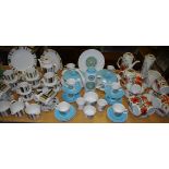 Ceramics - Midwinter Queensbury pattern part tea,