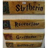 Harry Potter interest - Slytherin plaque, Hufflepuff,