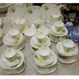 A Royal Stafford Broom tea and coffee service with tea pot, coffee pot,