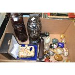 Boxes and Objects - decorative eggs including onyx,