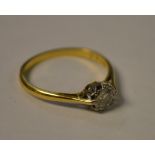 An 18ct diamond solitaire ring,