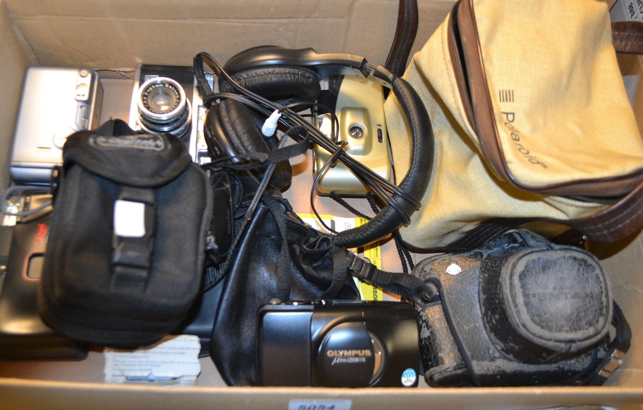 Photographic Equipment - a Pentax MV camera; a Halina 35mm camera;