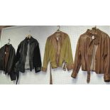 Textiles - a lady's Munper leather and suede jacket, full sleeves,