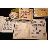Stamps - five albums, GB, Commonwealth and others; others,