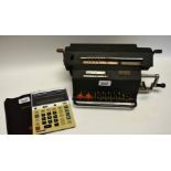 A Block & Anderson Facit Mechanical calculator;