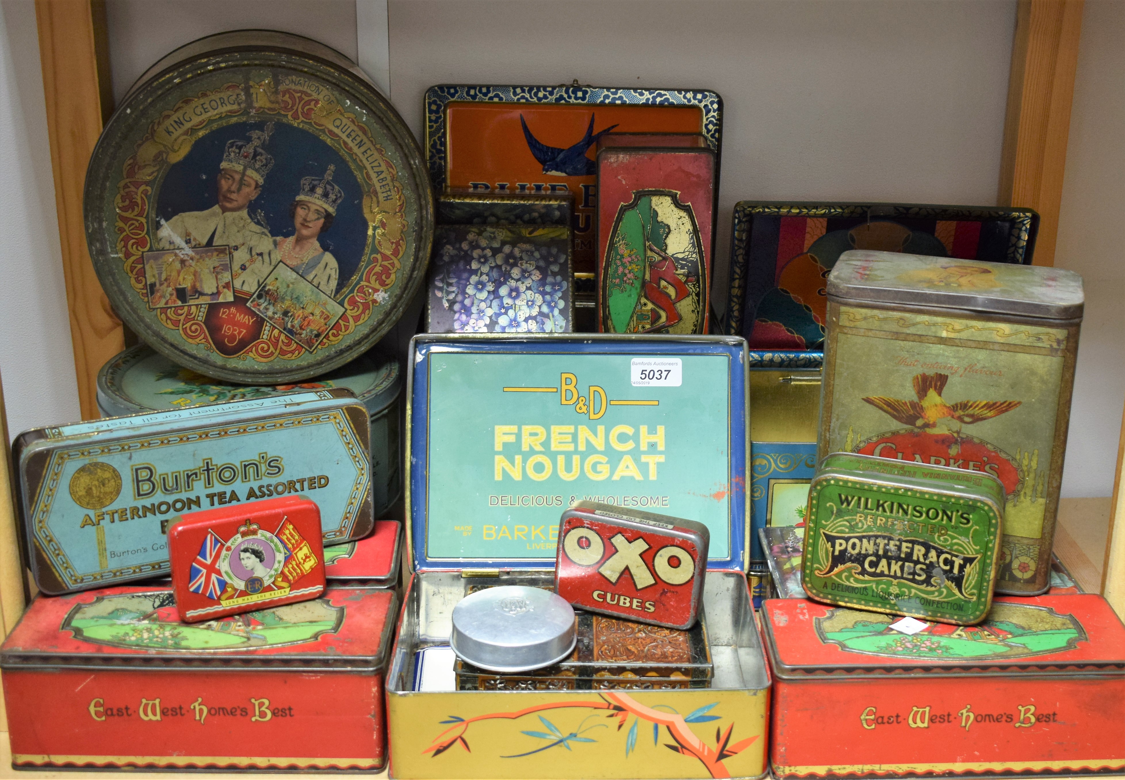 Advertising - a quantity of early 20th century and later tins, including Cadbury's, Thorne's,