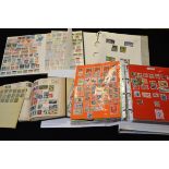 Stamps - large box albums, stockbooks, Jersey, Guernsey, world including good China pages,