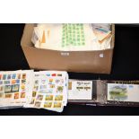 Stamps - mainly GB on pages, QEII with FDC,