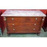 A 19th century mahogany commode, in the manner of Bernard Molitor,