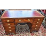 A 20th century mahogany writing desk,