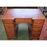 A 19th century mahogany kneehole desk,