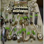 Flatware - a silver napkin ring, others plated;various Walker & Hall and Cooper Bros.
