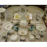 Wedgwood Peter Rabbit tea ware; Carlton ware footed tea pot and cups;