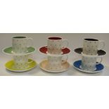 A Susie Cooper Harlequin coffee set