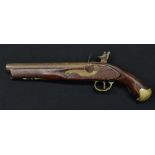 A George III flintlock pistol, 23cm barrel, Tower lock,