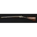 A 19th century 14 bore double barreled muzzle loading percussion shotgun, byWilliam Moore, London,