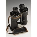 A pair of World War II Third Reich Nazi German Kreigsmarine naval binoculars, by Ernst Leitz,