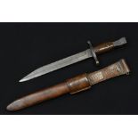 A Canadian Ross Rifle Bayonet, dated 1917, spear point to blade,