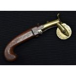 A 19th century eprouvette powder testing pistol,