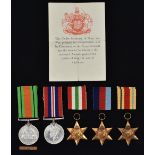 Medals, World War II, a set of five, 1939-45 Star, Africa Star, Italy Star,