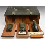 A Tank Recognition Guide models, of three tanks, in carrying case, Frog 1, JSU 152,