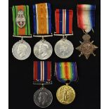 Medals, Royal Marines Great War group, 1914-15 star, Victory Medal & British War Medal,