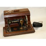 A vintage Jones Family CS table top electric sewing machine,