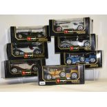 Die-cast Vehicles - Burago 1/18 scale models including Jaguar SS100, Mercedes Benz SSKL,