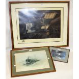 Railway interest - David Shepherd, 20th Century, Willesden Sheds, pencil signed, blind stamp,