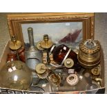 Boxes and Objects - a brass oil lamp, Wright & Butler,