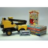 Toys and Juvenalia - a Tonka crane; Eddie Stobbart die-cast vehicles; annuals including Beano,