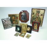 A collection of 19th century religious icons,