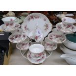 A Royal Albert Lavender Rose pattern tea service, for six, comprising cups, saucers, side plates,