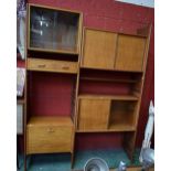 A mid-20th century teak bookcase/display cabinet,