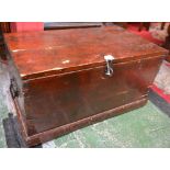 A Victorian pine chest,