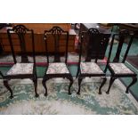 A set of four early 20th century salon chairs, c.